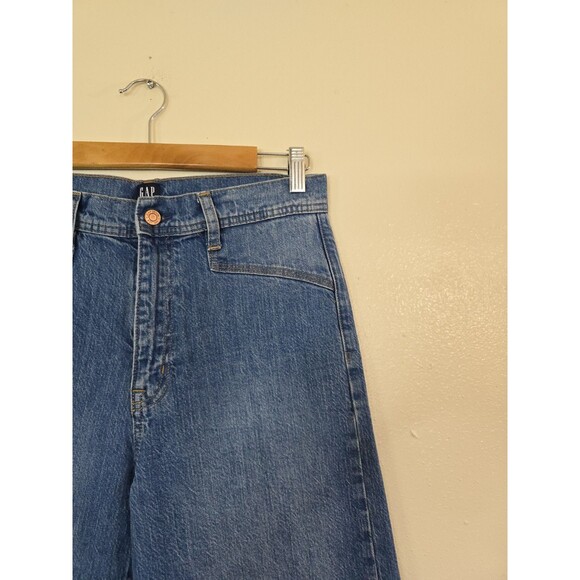 GAP Denim Wide Leg High Rise Jeans Womens Size 8 / 29 Stride Retro Boho - Picture 2 of 10